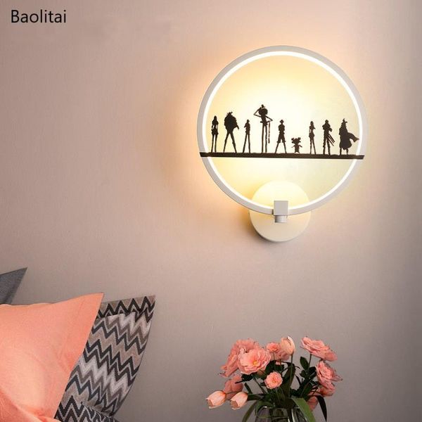 

wall lamp led modern simple 18w 34cm 110v 220v circular pattern decoration bedside bedroom living children's room aisle lights