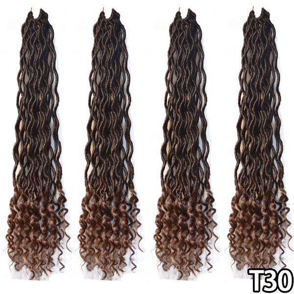 

faux goddess locs crochet braids hair curly dreadlocks wig, Black