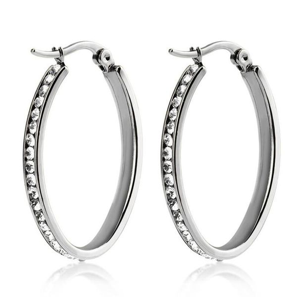 

hoop & huggie small big circle women earrings exaggerated ear loop smooth ring round earring stainless steel jewelry 2021, Golden;silver
