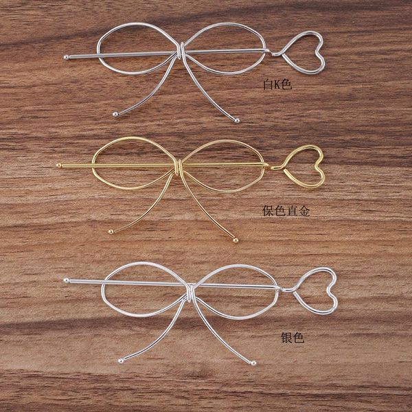 

hair clips & barrettes metal accessories comb making for diy handmade ,trendy vintage classic jewelry materials, Golden;silver