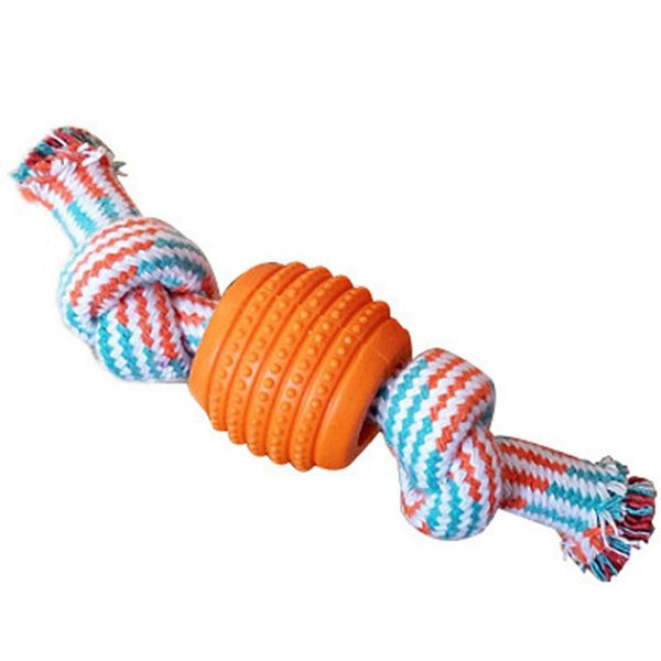 

cat toys bite resistant dog rope toy pet interactive knot design chew puppy teething supplies favors