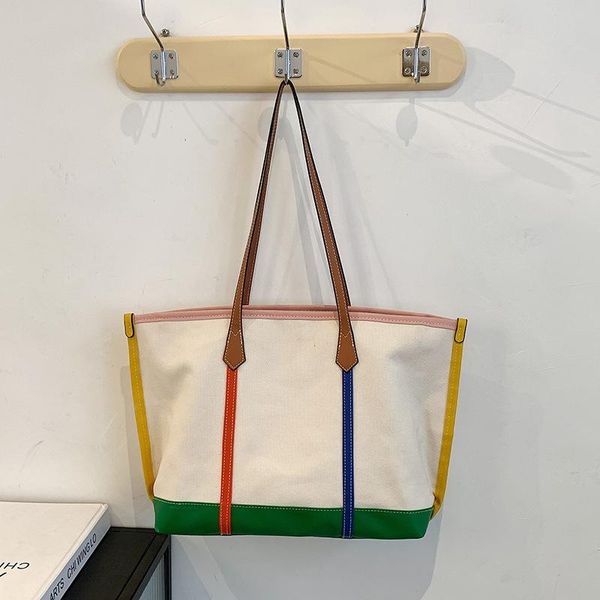 

evening bags s.ikrr female canvas high capacity tote 2021 fashion trends women designer big shoulder purses and handbag