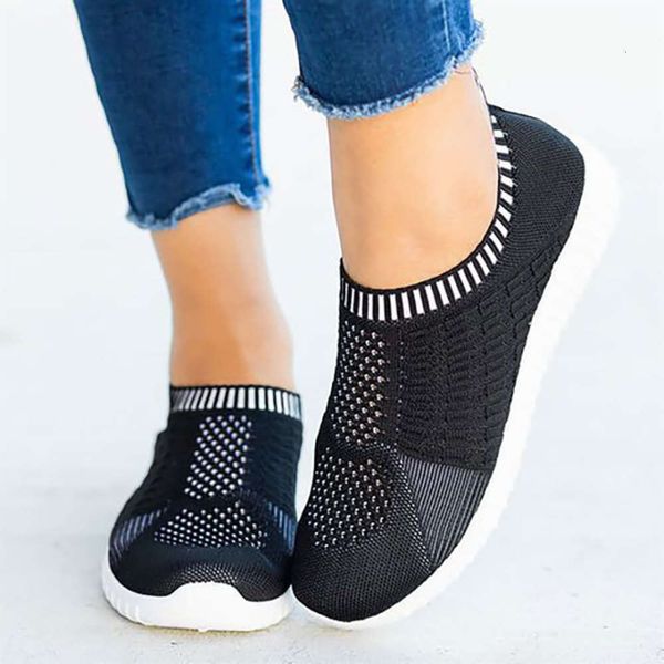 

a66a casual shoes casual shoes 5phxcolor solid women round 2021 toe light comfortable breathable casual sneakers socks plus size tfff rcxz, Black