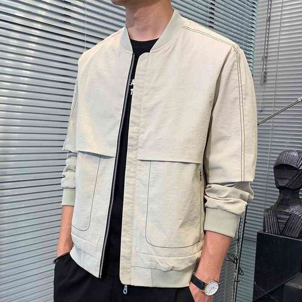

baseball jacket spring and autumn thin casual loose korean fashion men's jacket, Black;brown