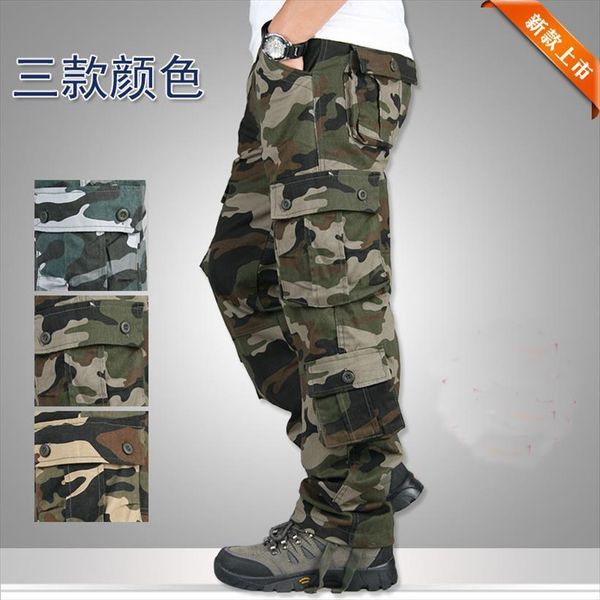 

the spring and autumn women pants period multi functional leisure trousers pocket overalls camouflage uniform, Black