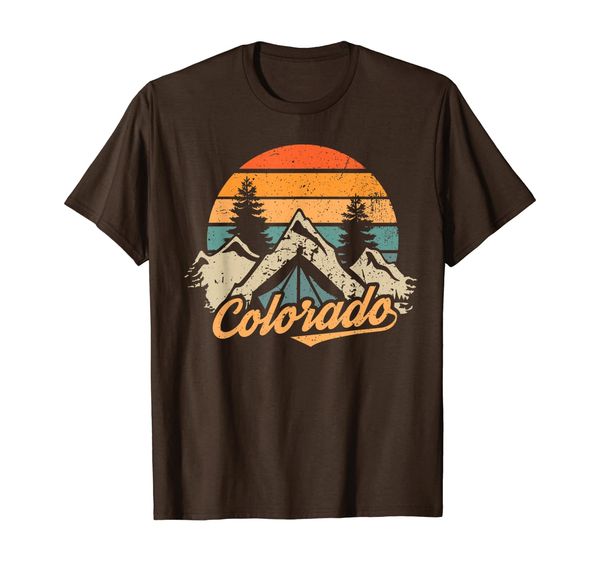 

colorado tee - retro vintage mountains nature hiking t-shirt, White;black