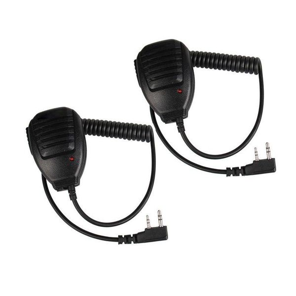 

2pcs handheld speaker walkie talkie radio mic for baofeng uv-5r v2+ bf-f8+wp970 888s microphones