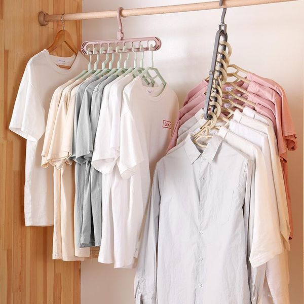 

hangers & racks nine air clothes hanger plastic magic horizontal and vertical rotating space saving