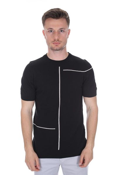 

men's t-shirts diandor male knitwear t-shirt black/black 2117700, White;black