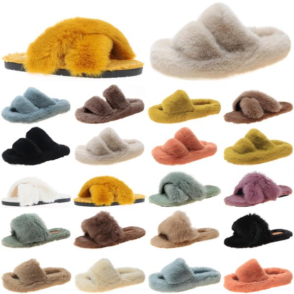 

2021 luxury women slides slippers shoes womens comfortable loafer black yellow slide slipper flat flip flops size 35-40 color17