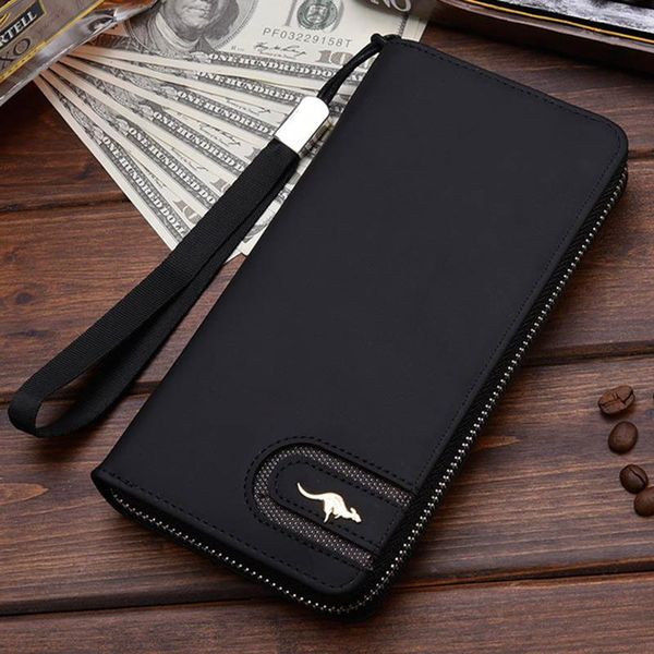 

wallets pu leather men wallet casual male men's long clutch holder carteira masculina mws184-3, Red;black