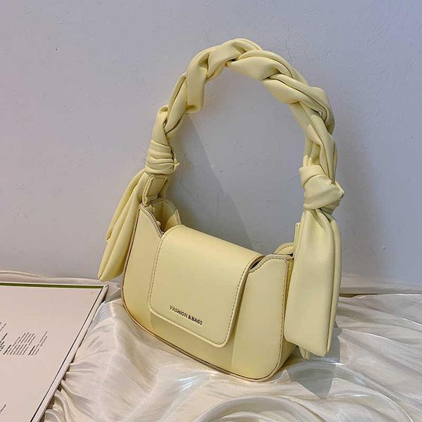 

evening bags women's bag woven shoulder strap underarm 2021 solid color soft leather single messenger