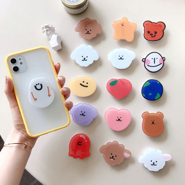 

mobile phone holder airbag holder cute cartoon drops of glue telescopic folding