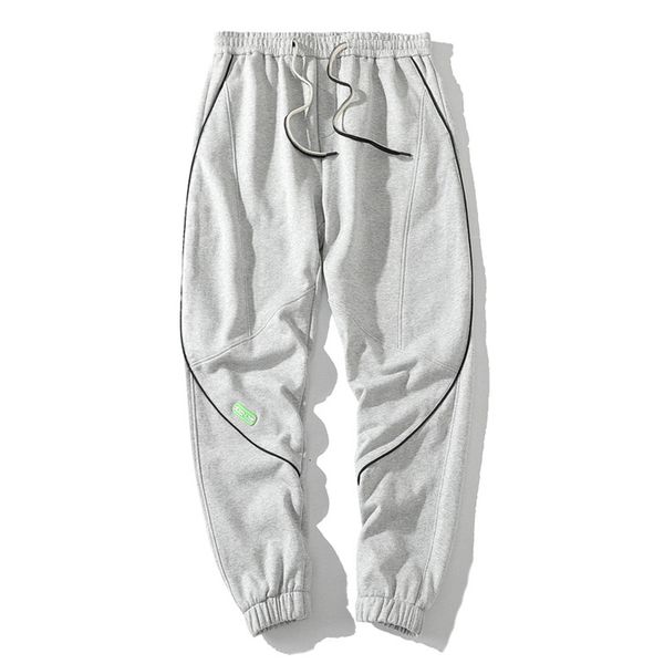 

men's pants arrival sale fashion sweatpant autumn trend multi pocket loose cotton elastic waist full length pant casual pants 9lls, Black