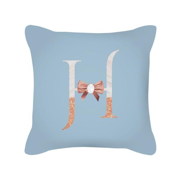 

cushion/decorative pillow short plush ins wind nordic bow marble rose gold letter sofa peach skin super soft cover