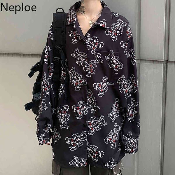 

neploe shirts women harajuku black jacket female spring korean streetwear bf blouses loose turn-down collar blusas 210422, White