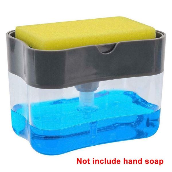 

liquid soap dispenser home hand push toilet sponge caddy bathroom portable cleaning abs pump holder washing water resistant kitchen