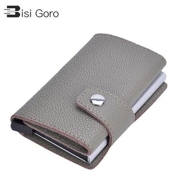

rfid mini thin pocket women card wallet metal genuine leather 2021 case money bag smart holder wallets, Red;black