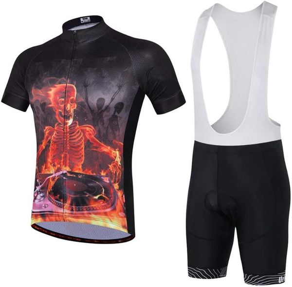 

men quality red and black summer pro team cycling jersey short sleeve sun protection mtb breathable clothing sets 19d racing, Black;blue