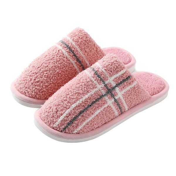 

cotton shoe men's lovers winter home non-skid warm shoes slippers, Black