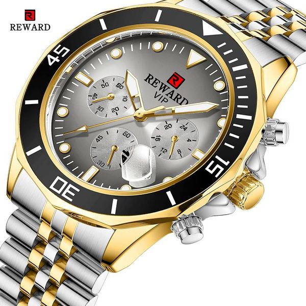 

wristwatches classic big face wrist watches,men business watches dress watch with day multifunction luminous men stainless steel wristwatch, Slivery;brown