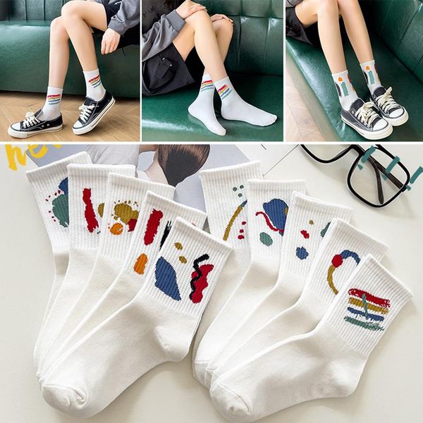 

socks & hosiery spring and summer version hip-hop fashion street skateboarding basketball floor toe, Black;white