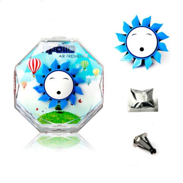 

car air freshener [wholesale] 20pcs sun flower conditioner outlet clip vent perfume ornament lasting fragrance decoration