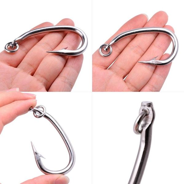 

50pcs saltwater sea fishing hook size 24-40 tuna hooks stainless steel fishhook for fish japan jigging tackle