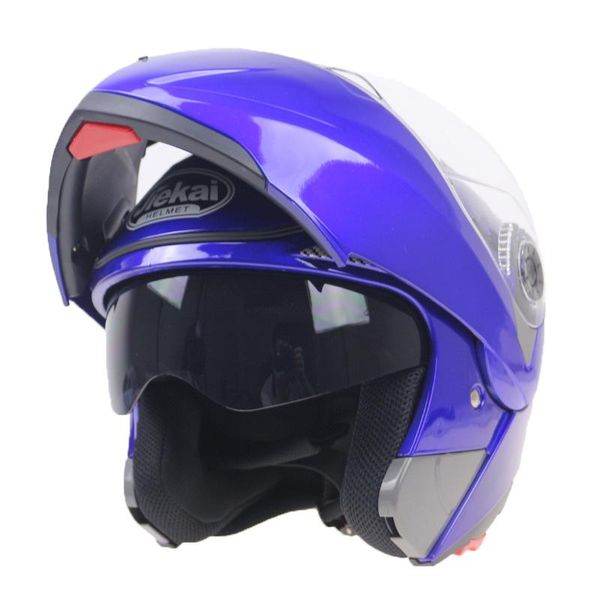 

motorcycle helmets jiekai men motorbike modular dual lens flip up helmet motocross moto crash full face casco casque
