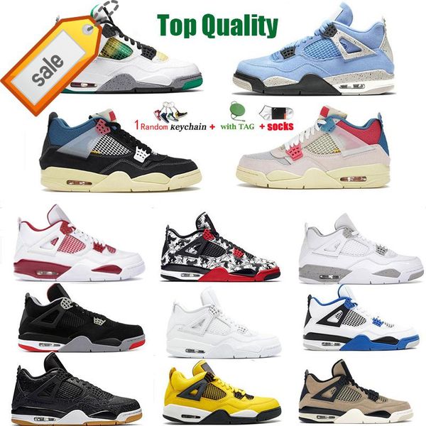 

jumpman 4 4s basketball shoes mens 2022 sail university blue fire red thunder oreo diy bred military black cat guava ice white f