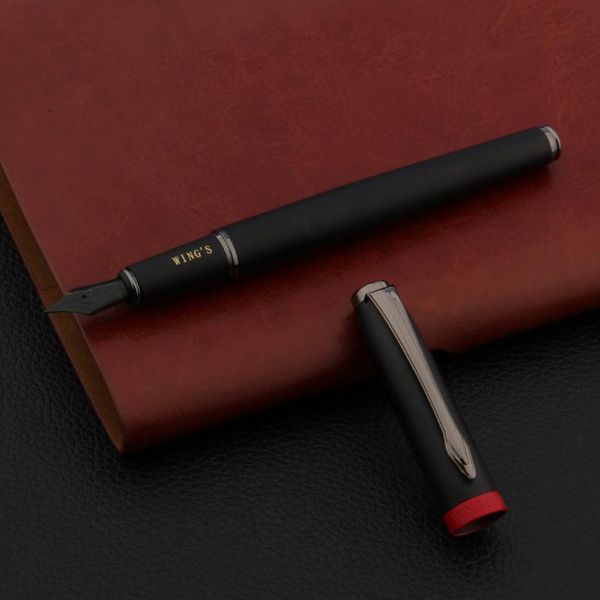 

fountain pens wing sung frosted black pen set box red gun gray titanium nib