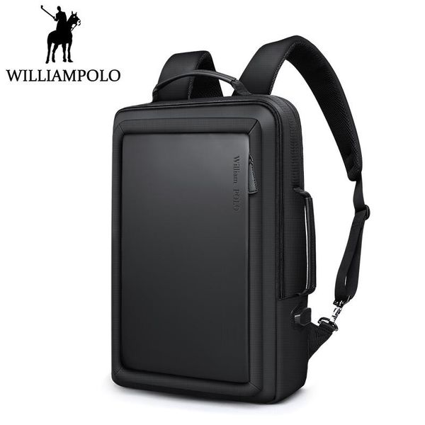 

backpack williampolo men's travel bagpack street fashion office lapwith usb charge design korean style
