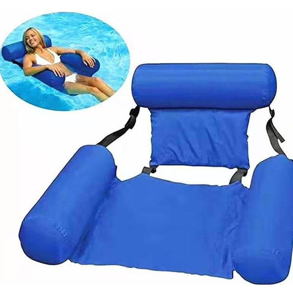 

inflatable floats & tubes pool water sports hammock summer foldable floating row backrest air mattresses bed easy ca