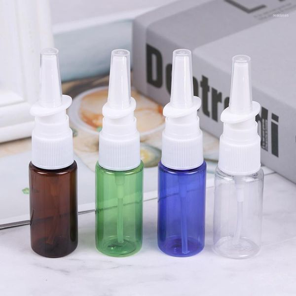 Lagerflaschen gläser 5 stücke 15 ml haustier leer flasche kunststoff nasal spray pump sprüher nebel nase nachfüllbar für