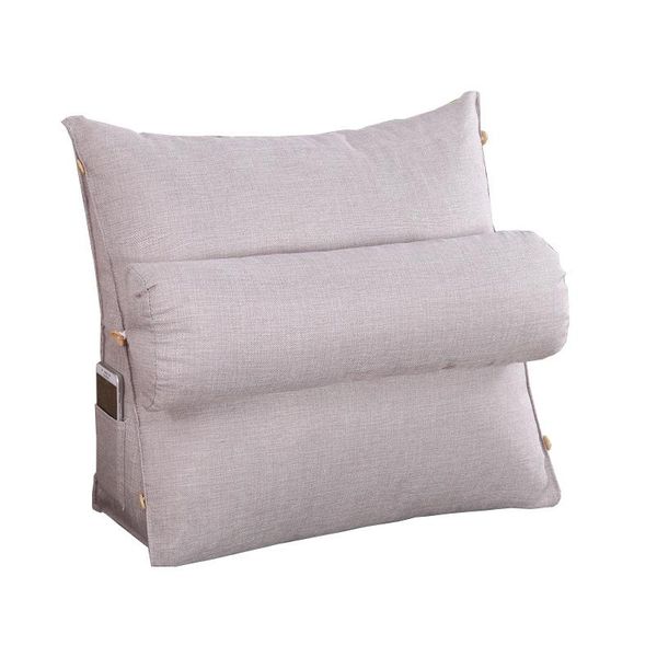 

color stereo wedge shape backrest pillow waist cushion washable cotton linen sofa cushions bed rest maternity lounger