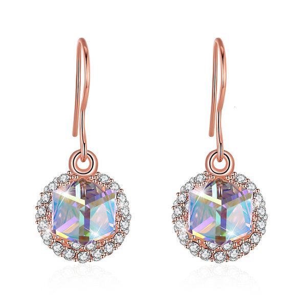 

designers stud women's 2021 pearl earrings lekani adopts austrian crystal round face thin and pure silver 925 sve315, Golden