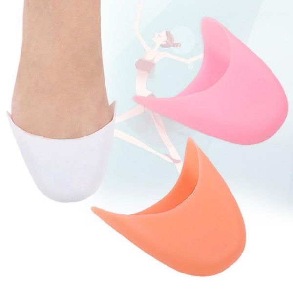 

100 pairs new 3 colors silicone ballet dancer toe pad with holes silicone insole front foot pad relieve pain