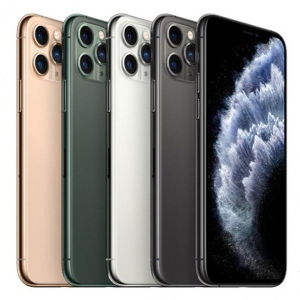 

iphone 11 pro max refurbished original apple ios 6.5 inch a13 bionic hexa core 4gb arm 128gb 256gb rom 12mp 11pro unlocked 4g lte smart phon