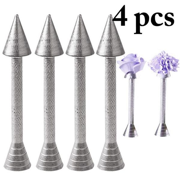 

baking & pastry tools aluminium alloy sticks cone holder cake piping rod icing cream flower roses decoration