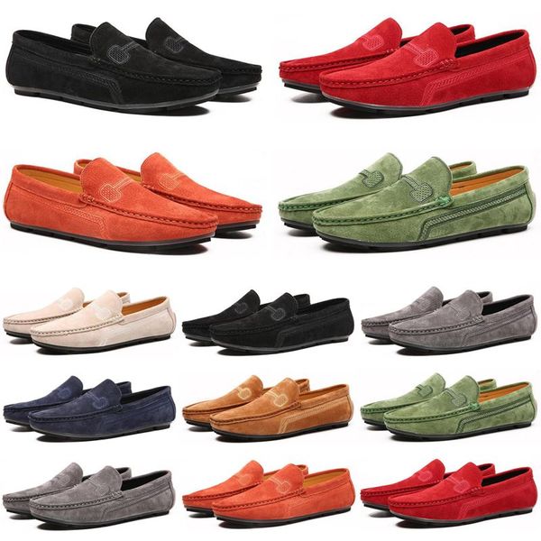 

2021 luxury men casual shoes black grey loafers outdoor flat slip on fashion mens trainers sneakers size 40-47 color91