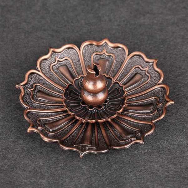 

fragrance lamps gift exquisite incense stick holder censer plate practical decorations alloy home accessories portable lotus shape