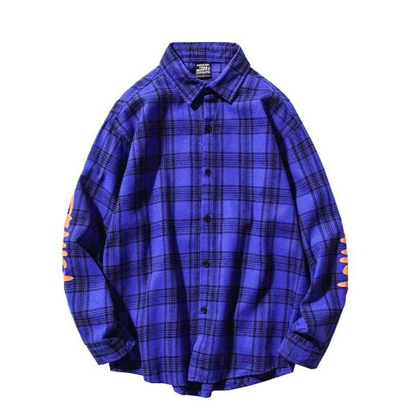 

letters printed casual shirts men flannel men's shirt 2021 autumn man clothing, White;black