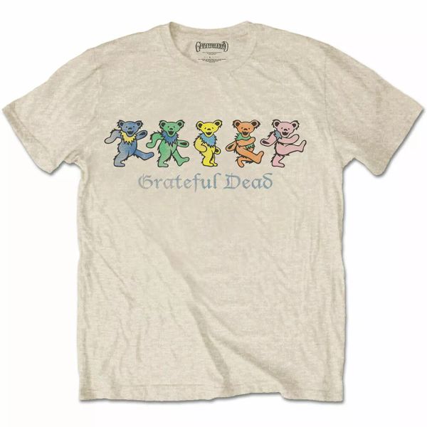 

grateful dead dancing bears official t-shirt men unisex, White;black