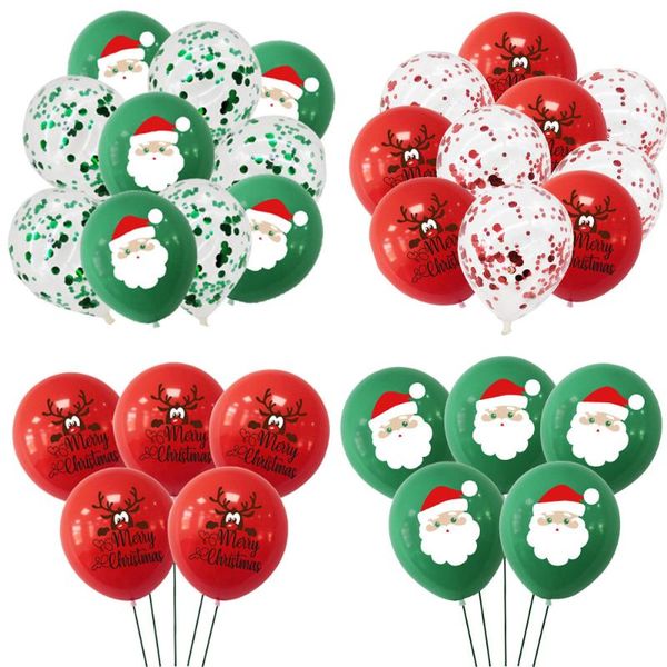 

party decoration 10pc merry christmas balloons santa claus xmas tree latex balloon confetti air ballon home decor