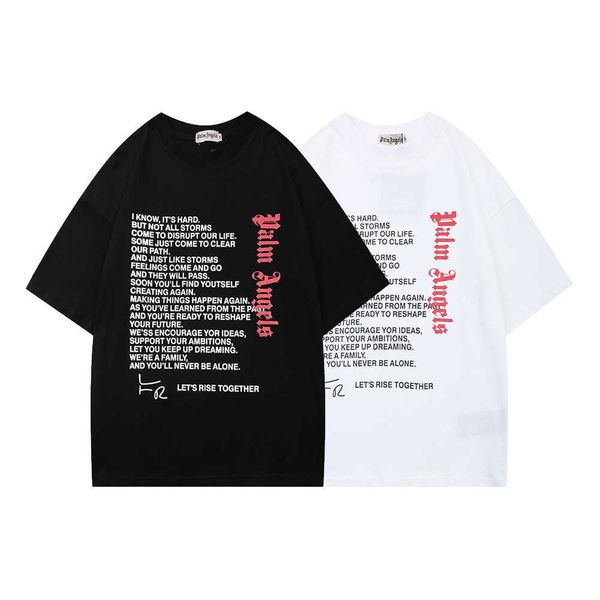 

summer pa 2021 english slogan letter printed wash short sleeve t-shirt, White