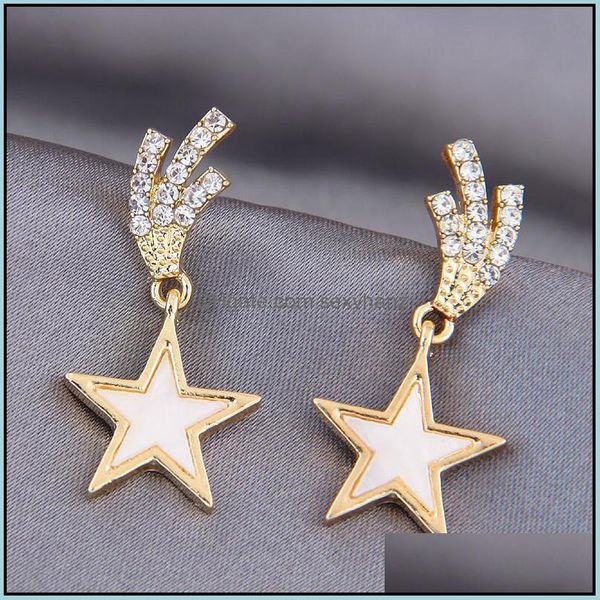 

dangle & chandelier earrings jewelry s1860 fashion s925 sier post lucky star stud drop delivery 2021 0yesw, Silver