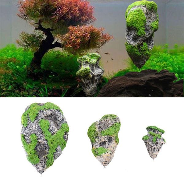 

pcs fish tank floating rocks decoration suspended artificial stone aquarium decor pumice flying rock ornament decorations