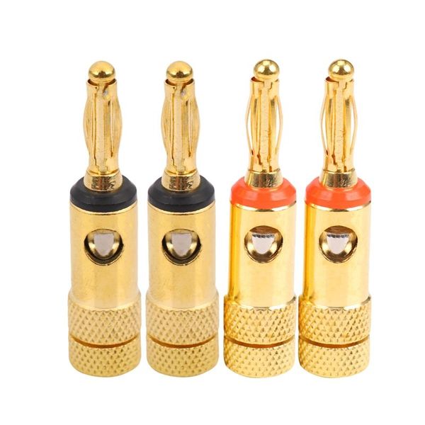

remote controlers gold plated banana plugs 2 red black 4mm 4 pcs ll68-4bp1
