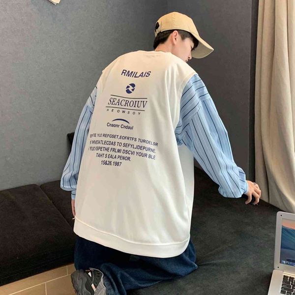 

mens sweater students leave two korean fashion shirts, men's east gate and women's lovers 2021 new spring autumn, Black