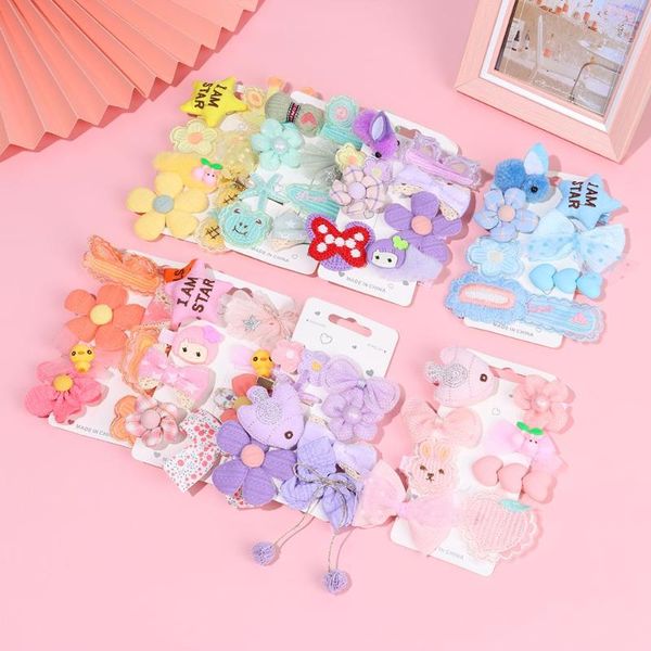 

hair accessories plush girl ornament side clip headwear headdress hairpin, Slivery;white